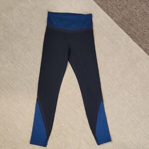 Athleta Mesh Leggings Dark Teal Black XXS